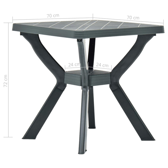 Tavolo da Bistrot Antracite 70x70x72 cm in Plastica 48801