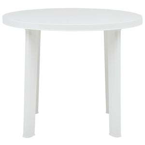 Tavolo da Giardino Bianco 89 cm in Plastica 48805