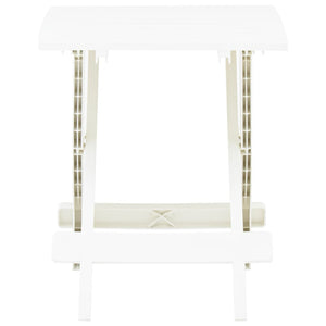 Tavolo da Giardino Pieghevole Bianco 45x43x50 cm in Plastica 48808