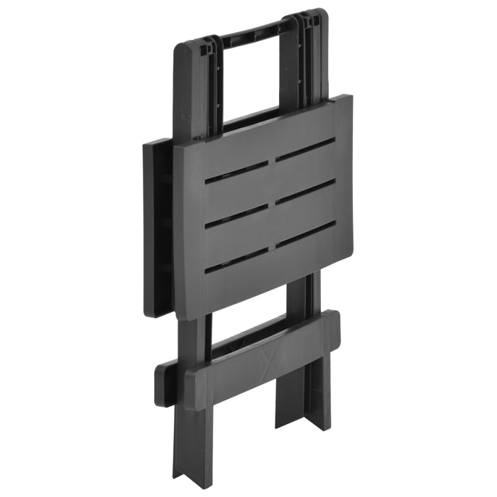 Tavolo da Giardino Pieghevole Antracite 45x43x50 cm in Plastica 48810