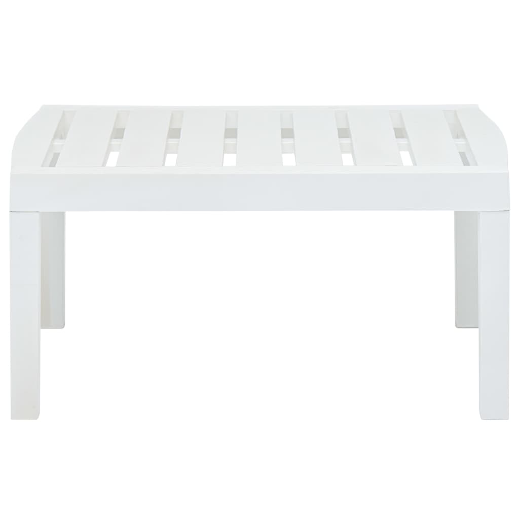 Tavolo da Giardino Bianco 78x55x38 cm in Plastica 48814