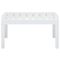 Tavolo da Giardino Bianco 78x55x38 cm in Plastica 48814
