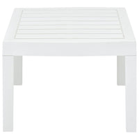 Tavolo da Giardino Bianco 78x55x38 cm in Plastica 48814