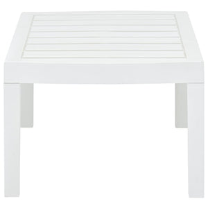 Tavolo da Giardino Bianco 78x55x38 cm in Plastica 48814