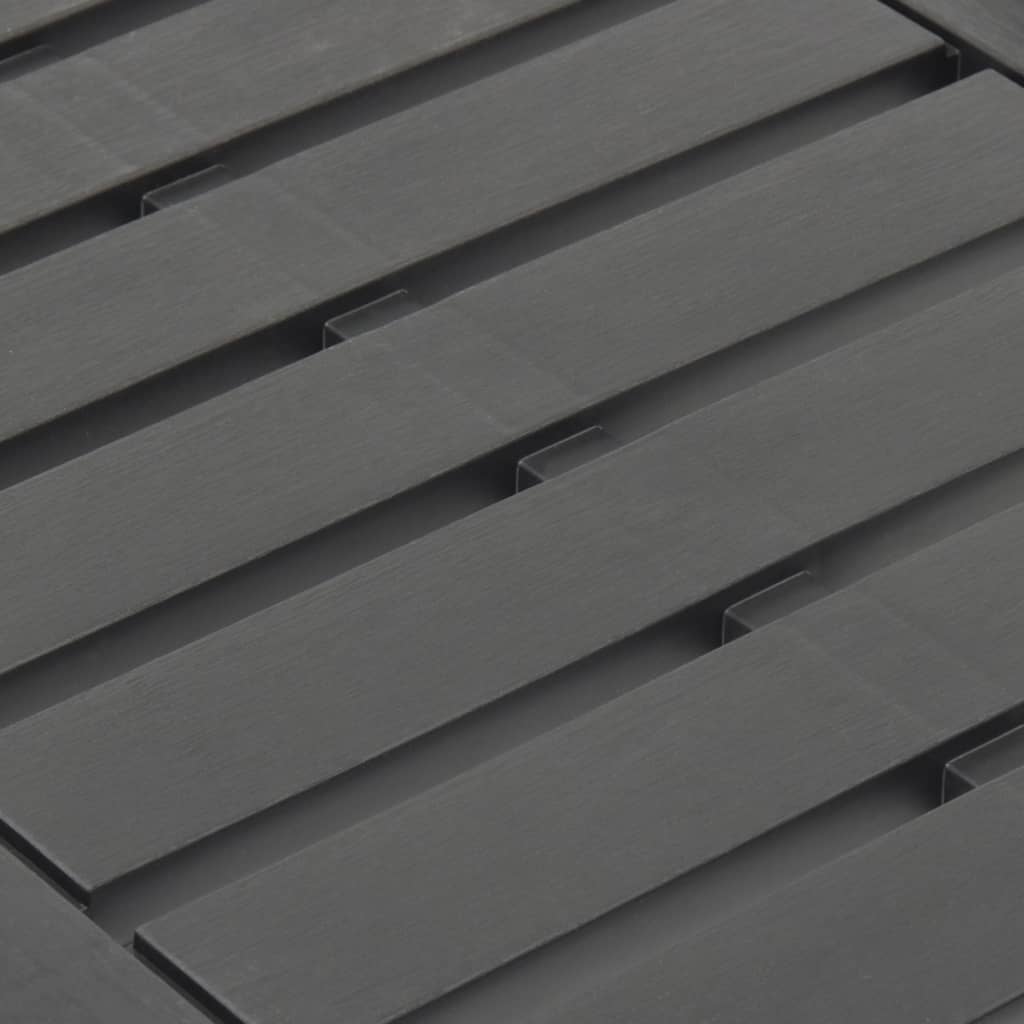 Tavolo da Giardino Antracite 78x55x38 cm in Plastica cod mxl 34278