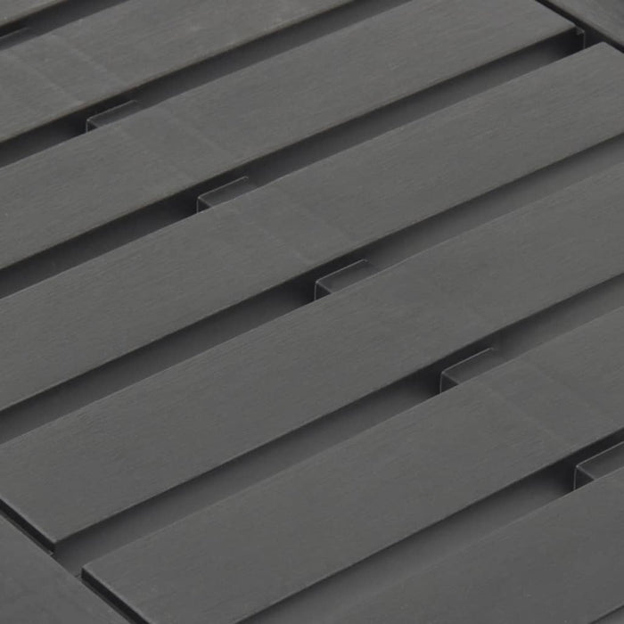 Tavolo da Giardino Antracite 78x55x38 cm in Plastica cod mxl 34278