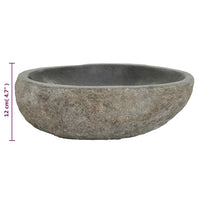 Lavandino-Lavello in Pietra di Fiume Ovale (29-38)x(24-31) cm