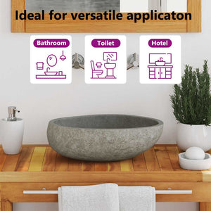 Lavandino in Pietra di Fiume Ovale 29-38 cm cod mxl 54300