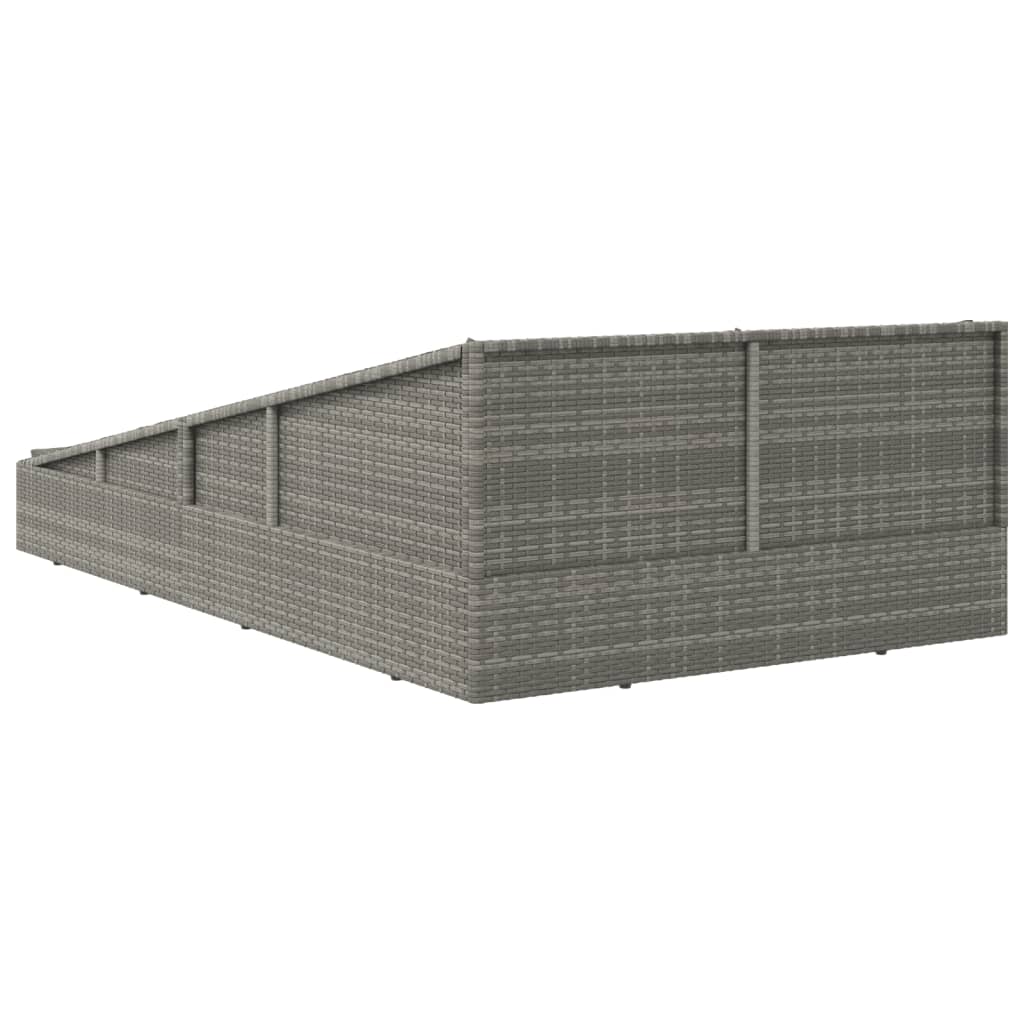 Lettino da Giardino Grigio 200x139 cm in Polyrattan cod mxl 73459