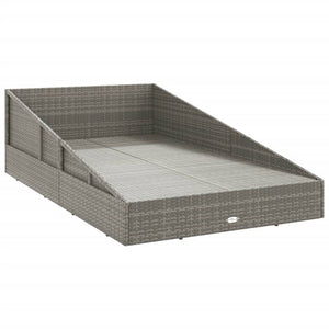 Lettino da Giardino Grigio 200x139 cm in Polyrattan cod mxl 73459