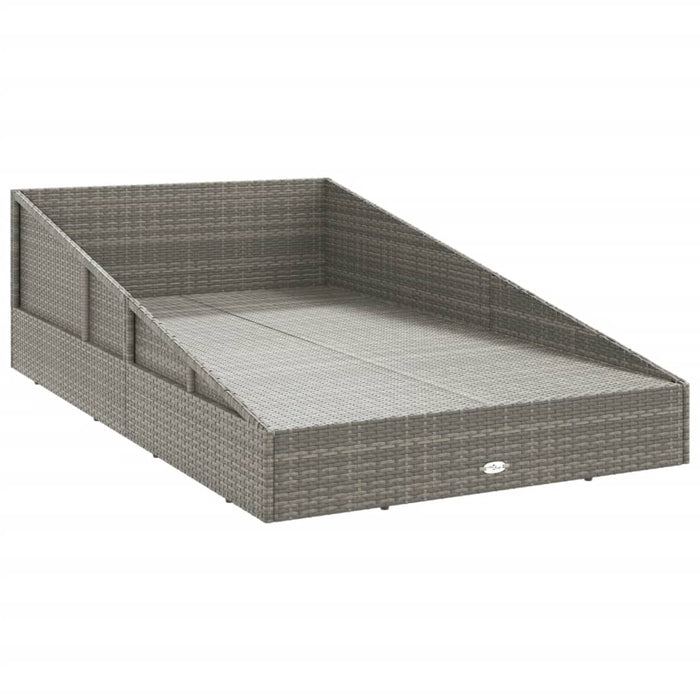 Lettino da Giardino Grigio 200x139 cm in Polyrattan cod mxl 73459