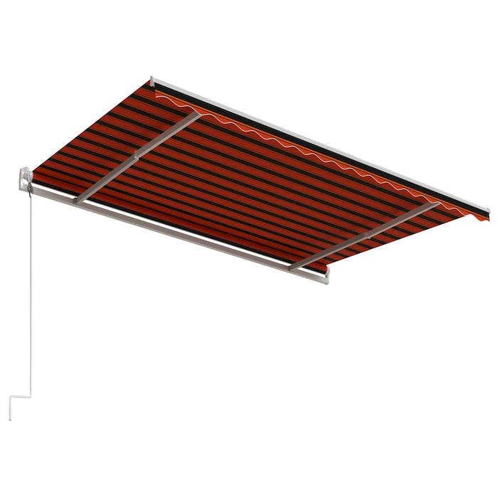 Tenda da Sole Retrattile Automatica 400x300 cm Arancione e Marrone 3051203