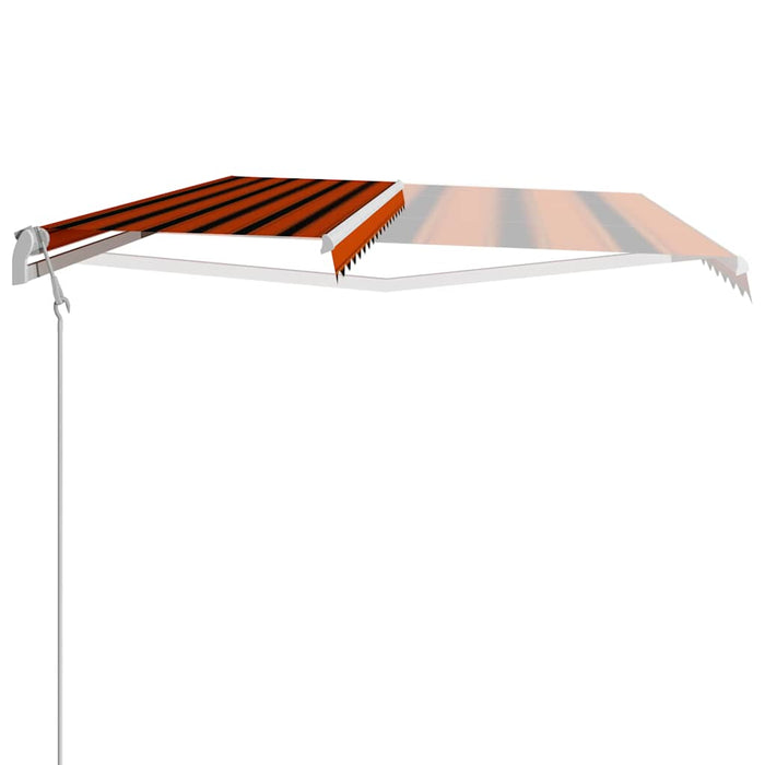 Tenda da Sole Retrattile Automatica 400x300 cm Arancione e Marrone 3051203