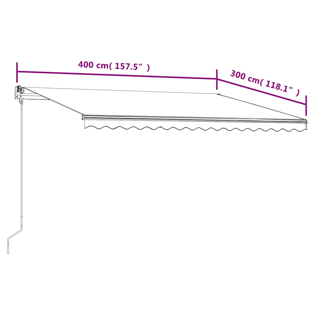 Tenda da Sole Retrattile Automatica 400x300 cm Arancione e Marrone 3051203