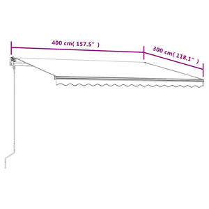 Tenda da Sole Retrattile Automatica 400x300 cm Arancione e Marrone 3051203
