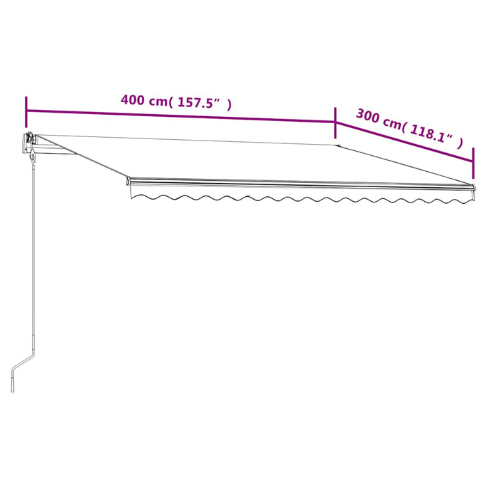 Tenda da Sole Retrattile Automatica 400x300 cm Arancione e Marrone 3051203