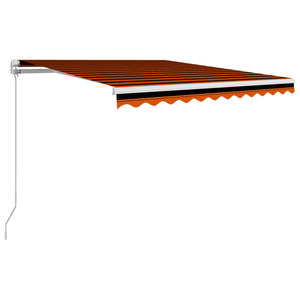 Tenda da Sole Retrattile Manuale 350x250 cm Arancione e Marrone cod mxl 74311