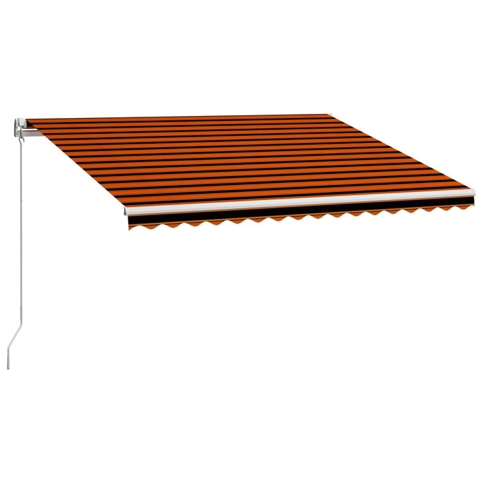 Tenda da Sole Retrattile Manuale 450x300 cm Arancione e Marrone cod mxl 43617
