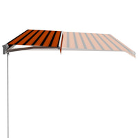 Tenda da Sole Retrattile Manuale 500x300 cm Arancione e Marrone 3051222