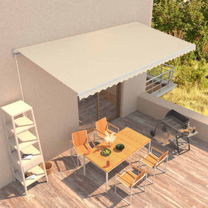 Tenda da Sole Retrattile Manuale 600x300 cm Crema 3051224