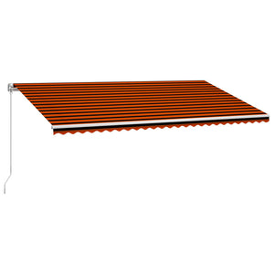Tenda da Sole Retrattile Manuale 600x300 cm Arancione e Marrone 3051227