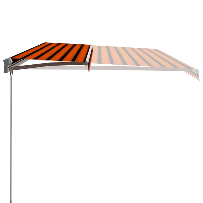 Tenda da Sole Retrattile Manuale 600x300 cm Arancione e Marrone 3051227