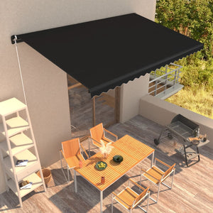 Tenda da Sole Retrattile Manuale 500x300 cm Antracite 3051241
