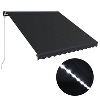 Tenda da Sole Retrattile Manuale con LED 300x250 cm Antracite 3051243