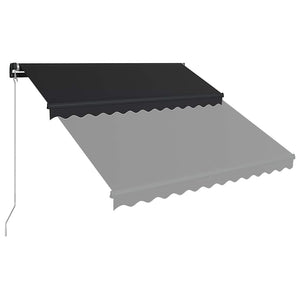 Tenda da Sole Retrattile Manuale con LED 300x250 cm Antracite 3051243