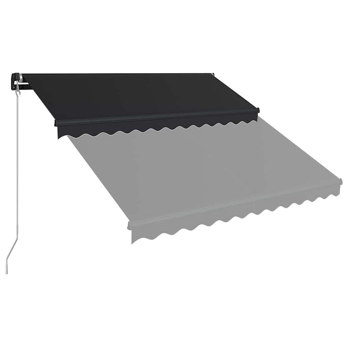 Tenda da Sole Retrattile Manuale con LED 300x250 cm Antracite 3051243