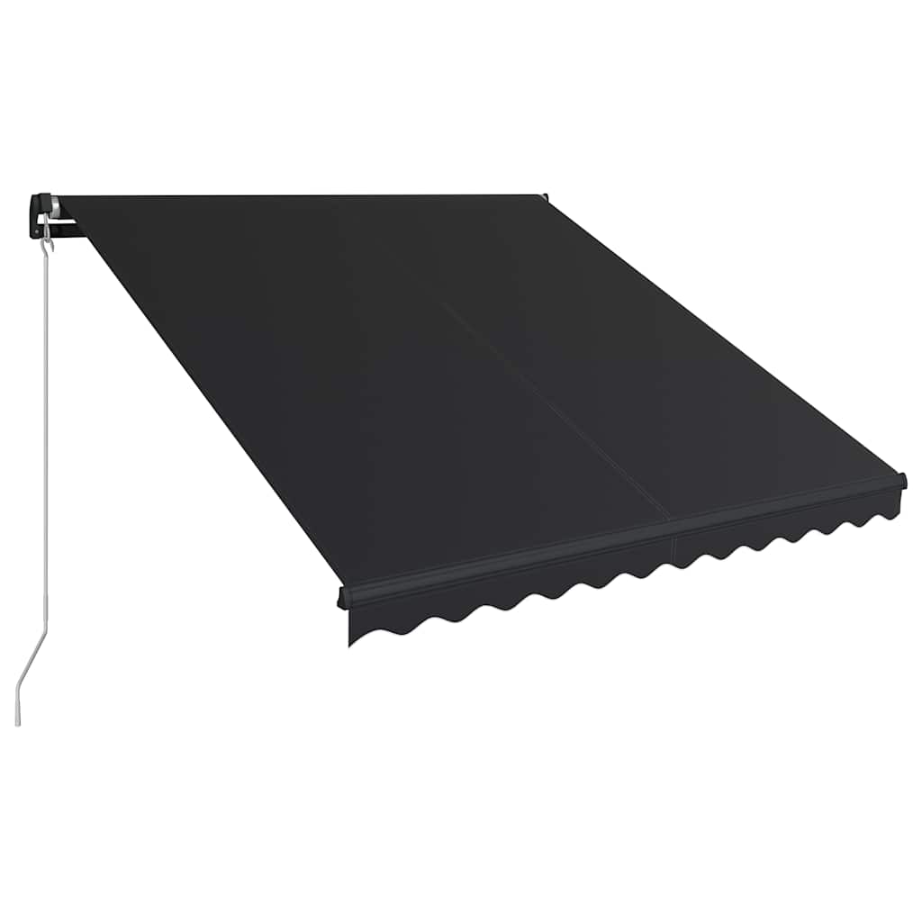 Tenda da Sole Retrattile Manuale con LED 350x250 cm Antracite 3051244