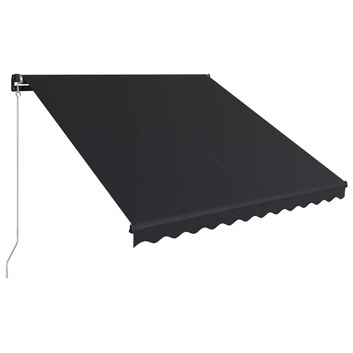 Tenda da Sole Retrattile Manuale con LED 350x250 cm Antracite 3051244
