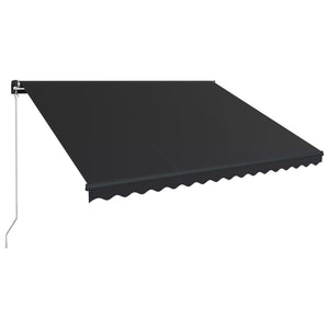 Tenda da Sole Retrattile Manuale con LED 400x300 cm Antracite 3051245