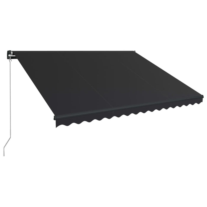 Tenda da Sole Retrattile Manuale con LED 400x300 cm Antracite 3051245