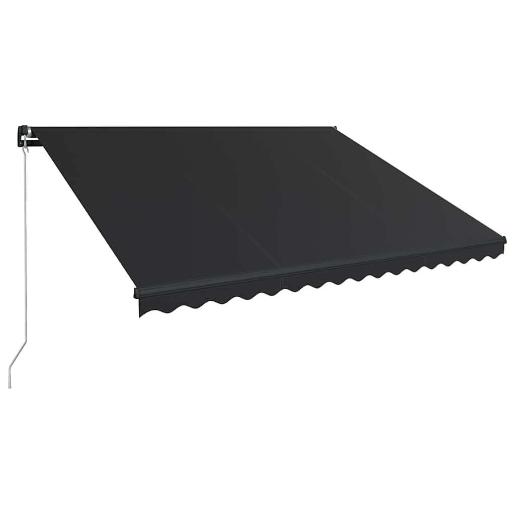 Tenda da Sole Retrattile Manuale con LED 450x300 cm Antracite 3051246