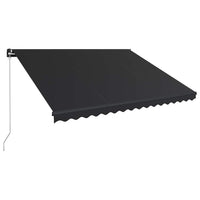 Tenda da Sole Retrattile Manuale con LED 450x300 cm Antracite 3051246