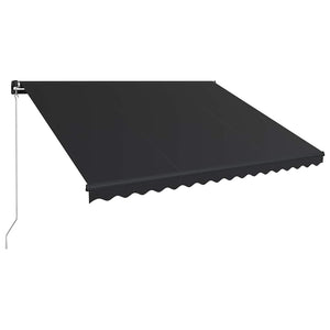 Tenda da Sole Retrattile Manuale con LED 450x300 cm Antracite 3051246