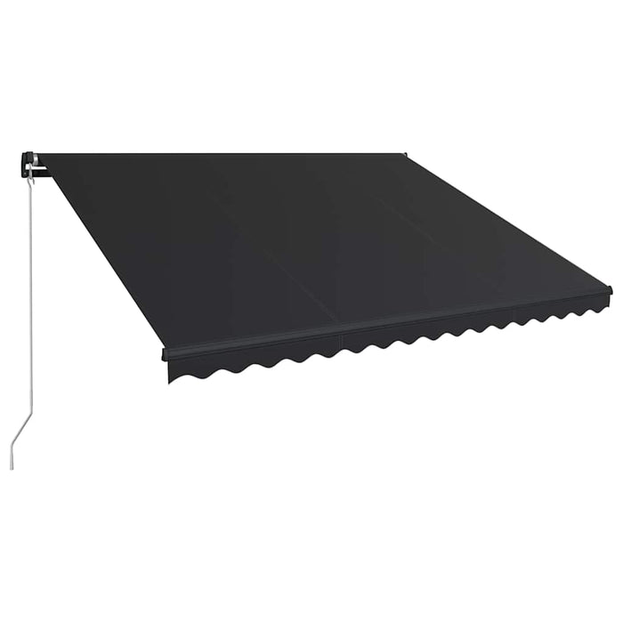 Tenda da Sole Retrattile Manuale con LED 450x300 cm Antracite 3051246