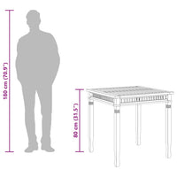 Tavolo da Pranzo per Giardino 80x80x80 cm in Massello di Teak 49384