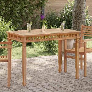 Tavolo da Pranzo per Giardino 110x65x80 cm in Massello di Teak 49385