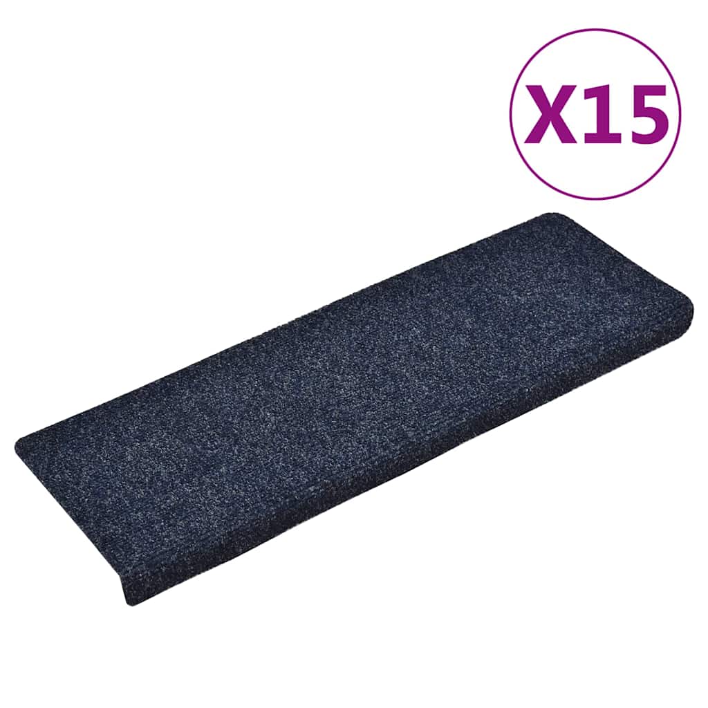 Tappetini per Scale Tessuto Agugliato 15 pz 65x21x4 cm Blucod mxl 79278