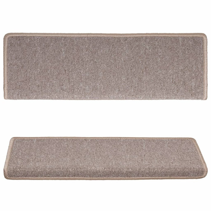 Tappetini per Scale 15 pz 65x25 cm Marrone Chiaro cod mxl 78415