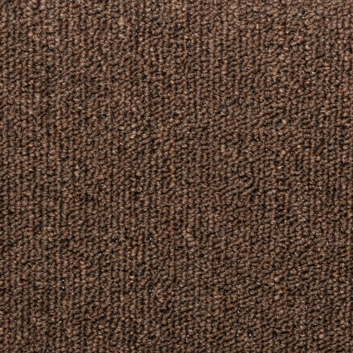 Tappetini per scale 15 pz 65x21x4 cm Marrone Bordo rettangolare 134571
