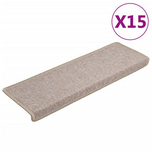 Tappetini per scale 15 pz 65x21x4 cm Talpa Bordo rettangolare 134573