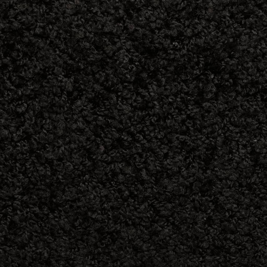 Tappetini per scale 15 pz 65x21x4 cm Nero Bordo rettangolare 134576