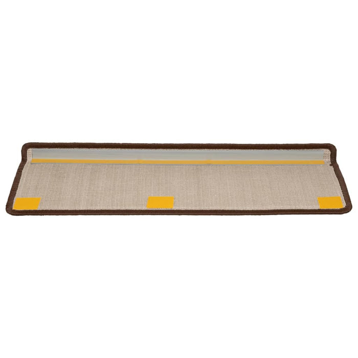 Tappetini per Scale in Moquette 15 pz 65x25 cm Marroni cod mxl 56059