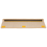 Tappetini per scale 15 pz 65x21x4 cm Crema Bordo rettangolare 134579