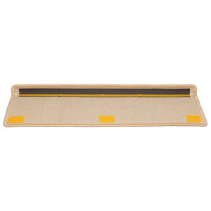 Tappetini per scale 15 pz 65x21x4 cm Crema Bordo rettangolare 134579