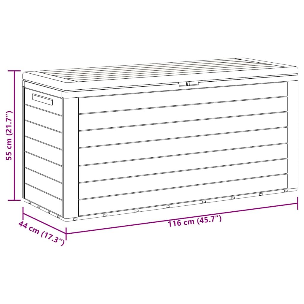 Baule da Giardino Marrone 78x44x55 cm cod mxl 72709