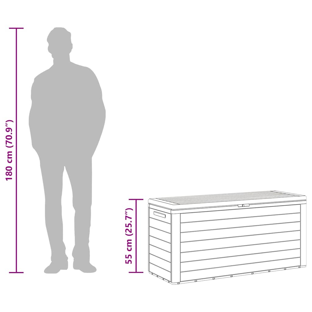 Baule da Giardino Marrone 78x44x55 cm 49442